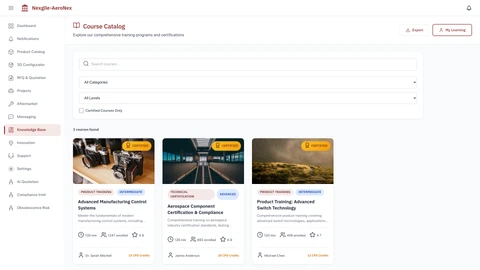Knowledge Base - Courses Page