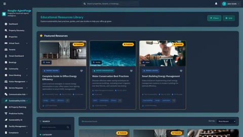 Sustainability Resources - Educational materials, green initiatives, and environmental compliance tracking