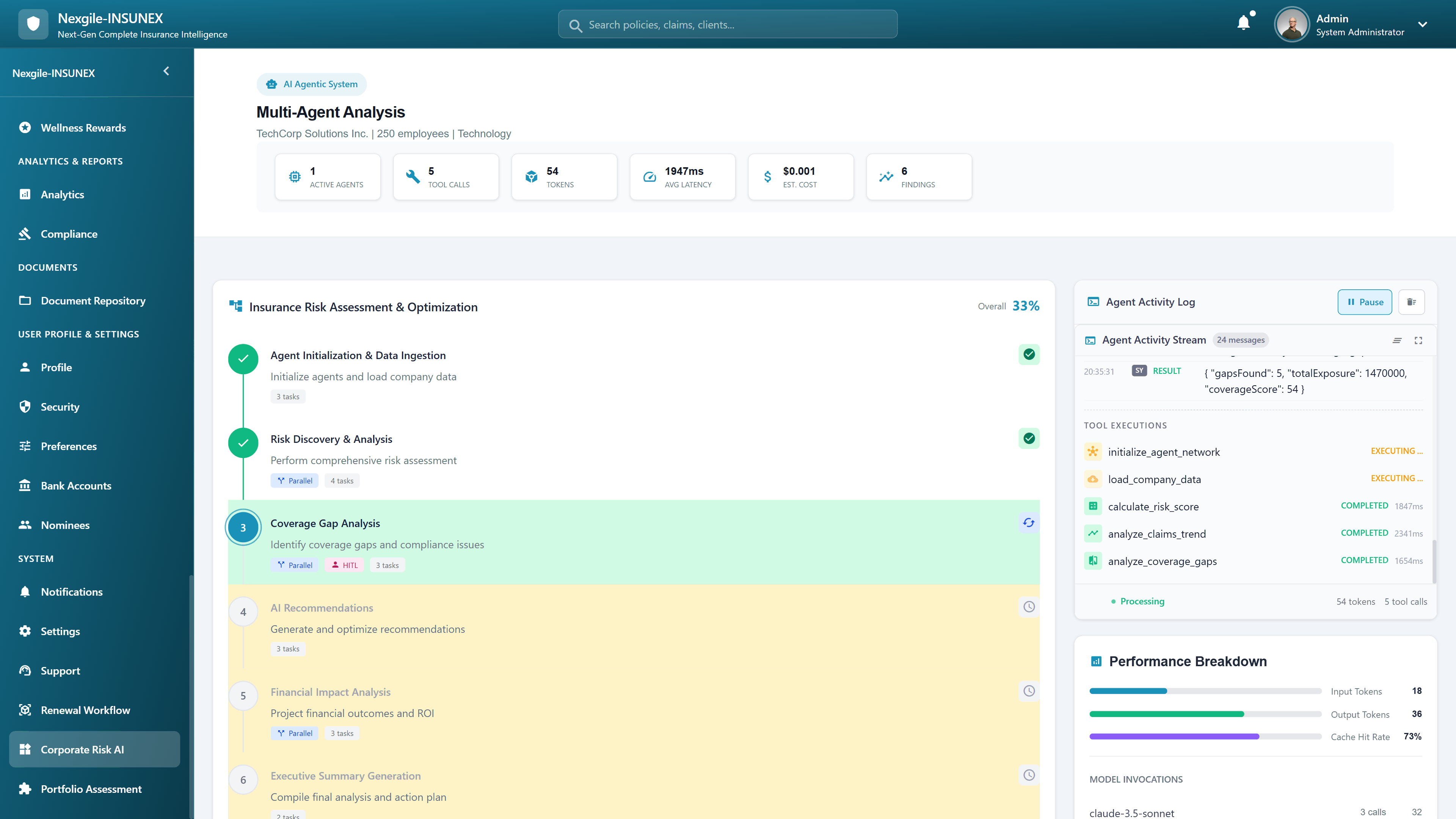 Multi-Agent Analysis Dashboard