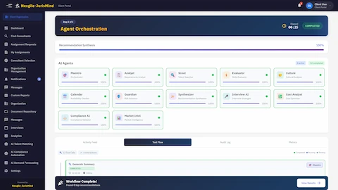 Consultant Search Results - Vector similarity matching output
