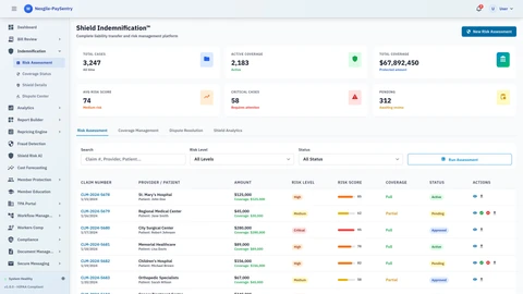Indemnification Risk Management Interface