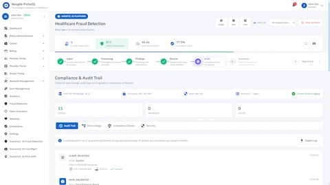 Compliance & Audit Trail - Complete audit logging with encryption, tamper-evident records, and regulatory compliance verification