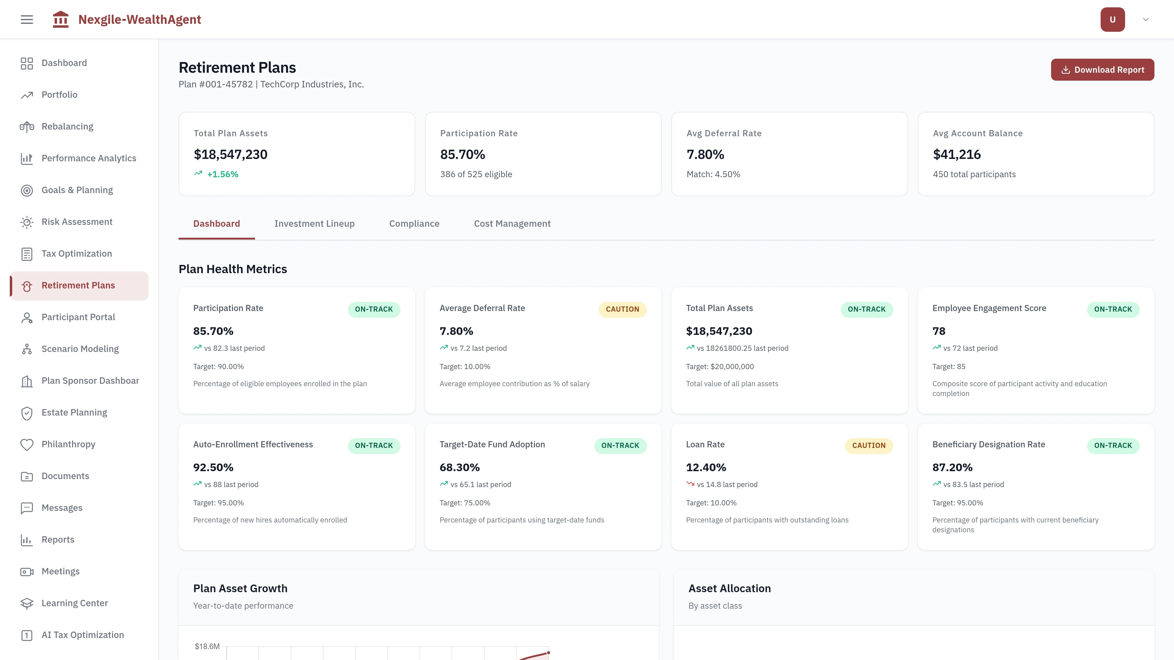 Retirement Plans - Enterprise 401(k) plan management and fiduciary oversight